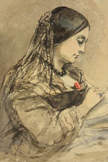 Watercolour_sketch_of_Caroline_Norton_by_Emma_Fergusson_1860,_National_Portrait_Gallery_of_Scotland